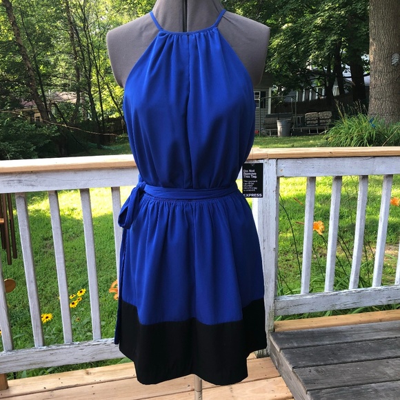 Express Dresses & Skirts - Express Blue Halter Dress
